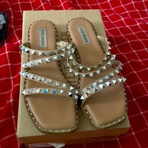 EUC Steve Madden size 8.5 studded nude sandals